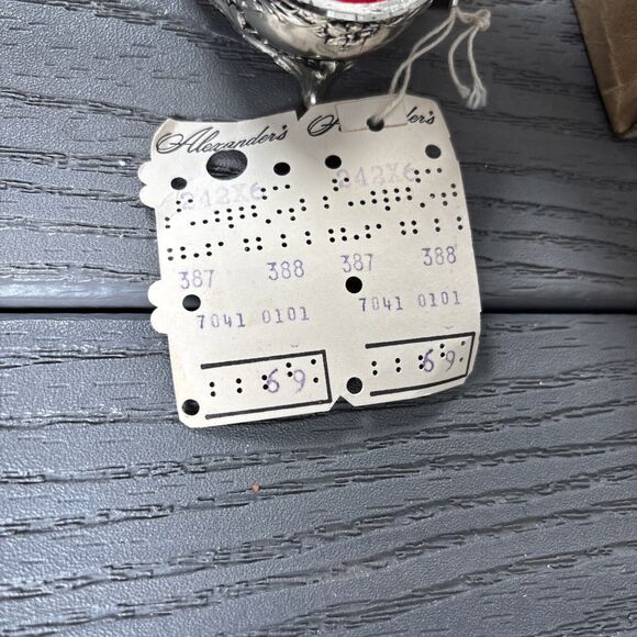 NOS New Trinket Box Silver Tone Velvet Lined Footed Ornate Small - Alexanders - Picture 4 of 7